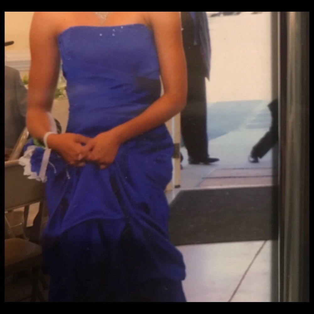Royal blue gown